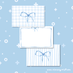 Blue Coquette Bow Postcards Set - Image 9