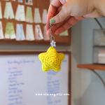 Crochet Star Bag Charm - Image 3