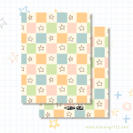 Starry Checkered Greeting Card | Elaine Girls