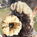 Cozy XL Crochet Scrunchies — Egg Yolk