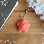 Crochet Star Charm — Sunset Coral