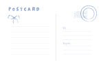 Blue Coquette Bow Postcards Set - Image 8