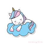 Cloud Unicorn Sticker - Image 2