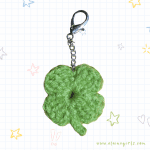 Crochet Lucky Clover Bag Charm - Image 5