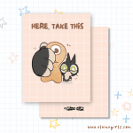 Take This Cat Greeting Card | Elaine Girls