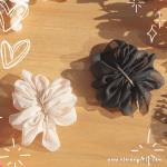Chiffon Blossom Hairpin — Black, or Beige