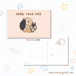 Take This Cat Postcard | Elaine Girls