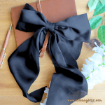 Charming Silky Ribbon Hair Bows | Black