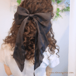 Charming Silky Ribbon Hair Bows | Black 2
