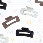 Matte Large Sweet Square Hair Claw | Elaine Girls