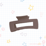 Matte Large Sweet Square Hair Claw | Brown