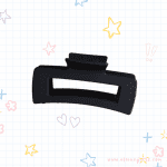 Matte Large Sweet Square Hair Claw | Black