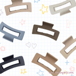 Matte Medium Sweet Square Hair Claw | Elaine Girls