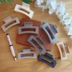 Matte Medium Sweet Square Hair Claw | Various Color Options