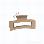 Matte Medium Sweet Square Hair Claw | Sand