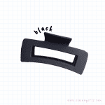Matte Medium Sweet Square Hair Claw | Black