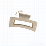 Matte Medium Sweet Square Hair Claw | Cream