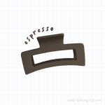 Matte Medium Sweet Square Hair Claw | Espresso