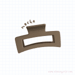 Matte Medium Sweet Square Hair Claw | Mocha