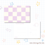 Lilac Checkered Postcard | Elaine Girls