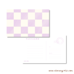 Lilac Checkered Postcard | Elaine Girls