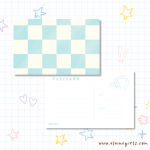 Blue Checkered Postcard | Elaine Girls
