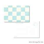 Blue Checkered Postcard | Elaine Girls