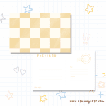 Orange Checkered Postcard | Elaine Girls