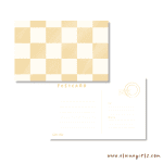 Orange Checkered Postcard | Elaine Girls