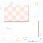 Pink Checkered Postcard | Elaine Girls