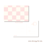 Pink Checkered Postcard | Elaine Girls