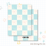 Blue Ribbon Checkered Greeting Card | Elaine Girls