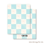 Blue Ribbon Checkered Greeting | Elaine Girls