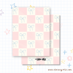 Pink Ribbon Checkered Greeting Card | Elaine Girls