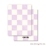 Lilac Checkered Greeting | Elaine Girls