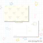 Green Sweet Bow Postcard | Elaine Girls