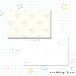 Blue Sweet Bow Postcard | Elaine Girls
