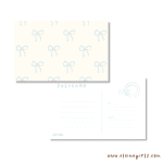 Blue Sweet Bow Postcard - Image 2