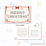 Cross-Stitch Christmas Postcard | Elaine Girls