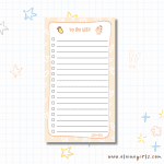 Bun's Tall Hearts Notepad 4.25" x 7.5" | Elaine Girls