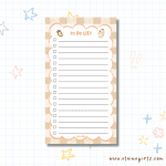 Bun's Tall Gingham Notepad 4.25" x 7.5" | Elaine Girls