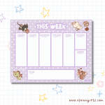 Lilac Polka Dot Sweets Weekly Notepad | Elaine Girls