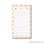 Bun's Tall Gingham Notepad 4.25" x 7.5" - Image 2