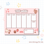 Pink Polka Dot Sweets Weekly Notepad | Elaine Girls