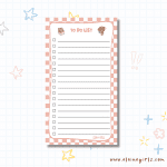 Cow's Tall Checkered Notepad 4.25" x 7.5" | Elaine Girls