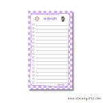 Cat's Tall Checkered Notepad 4.25" x  7.5" - Image 2