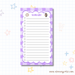 Cat's Tall Gingham Notepad 4.25" x 7.5" | Elaine Girls