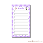 Cat's Tall Gingham Notepad 4.25" x 7.5" - Image 2