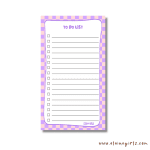 Tall Cute Checkered Notepad 4.25" x 7.5" - Image 2