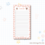 Cow's Standard Gingham Notepad 4.25" x 8.5" | Elaine Girls